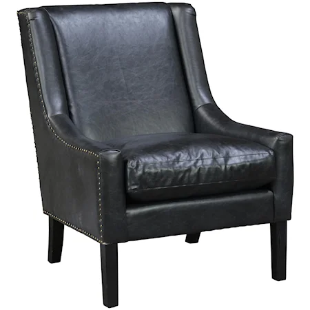 Barcelona Upholstered Lounge Chair with Nailhead Accent